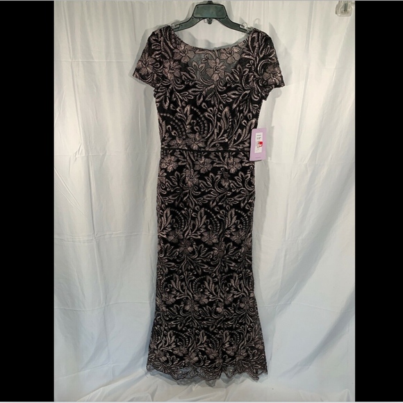 NEW $288 JS Collection Embroidered Trumpet Gown - Picture 3 of 8